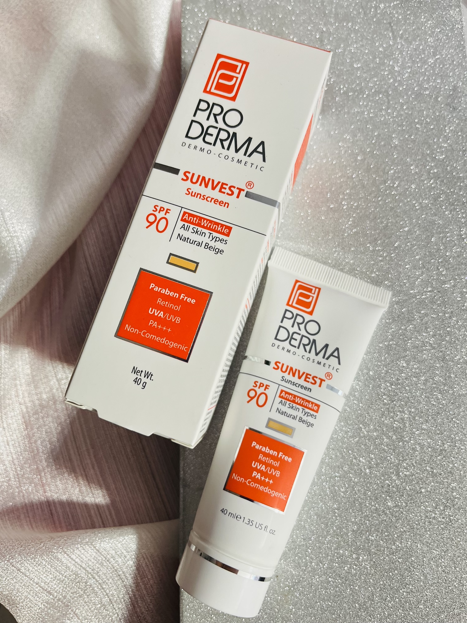 ضد آفتاب رنگی ۹۰ درصد پرودرما