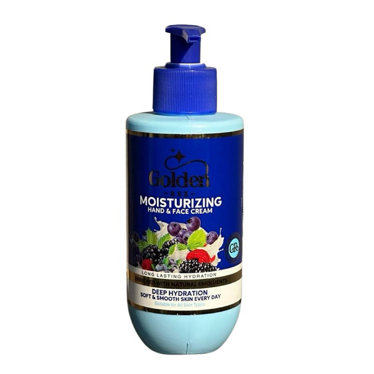 کرم آبرسان پمپی دست و صورت برند گلدن رکس رایحه تمشک